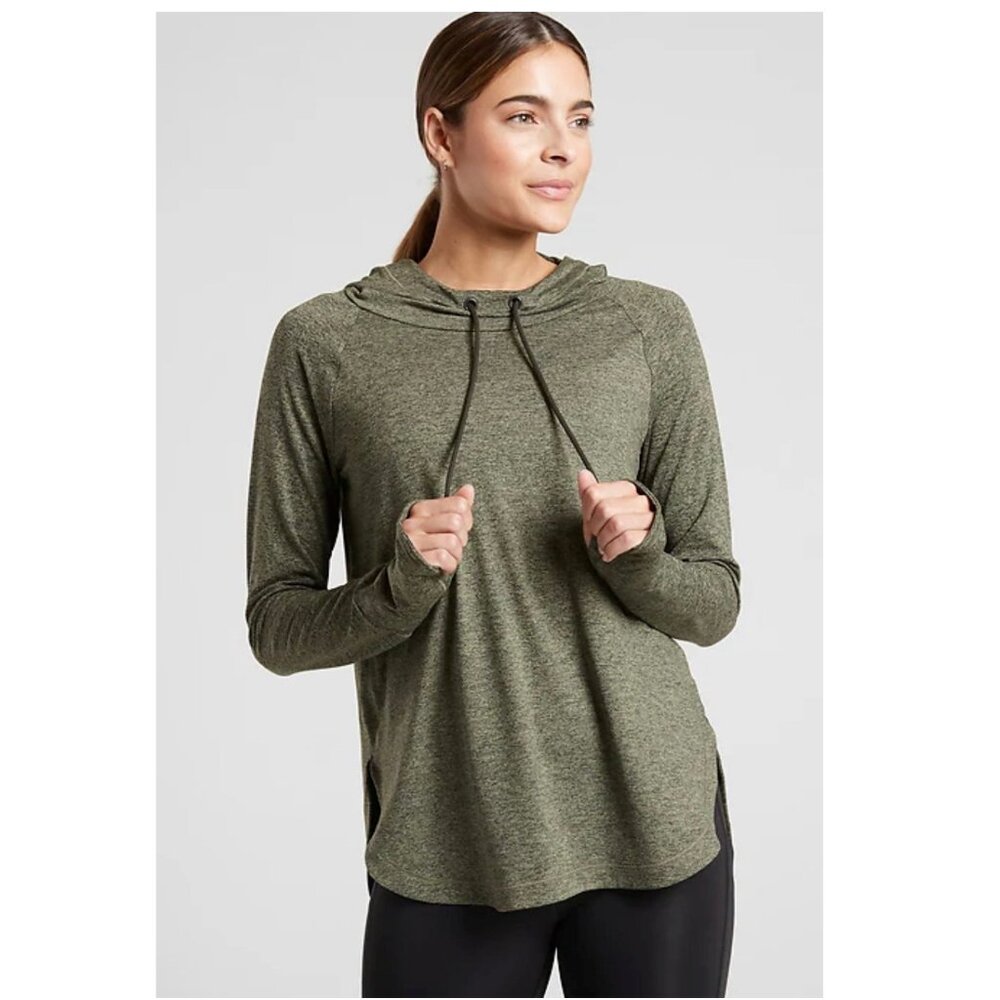 Athleta Uptempo Hoodie Sweatshirt in Green - XL